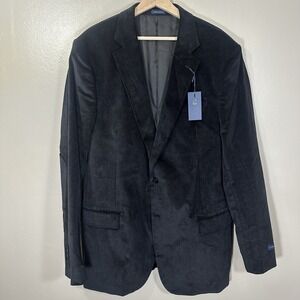 Stafford Mens‎ 42R Classic Fit Black Corduroy Sport Coat Blazer Jacket NWT